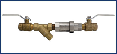 ThermOmegaTech Plumbing Products - Circuit Solver CSUAS Balancing Valve CircuitSolver CSUAS Self-actuating thermostatic balancing valve with union body, ball valves and strainer for domestic hot water systems DHWS