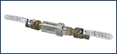 ThermOmegaTech Plumbing Products - Circuit Solver CSUA Balancing Valve CircuitSolver CSUA Self-actuating thermostatic balancing valve with union body and ball valves for domestic hot water systems DHWS